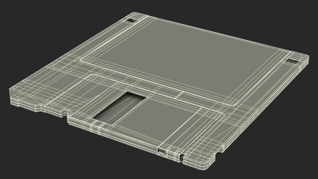 3D Floppy Disk 3 and a Half Inch Red model