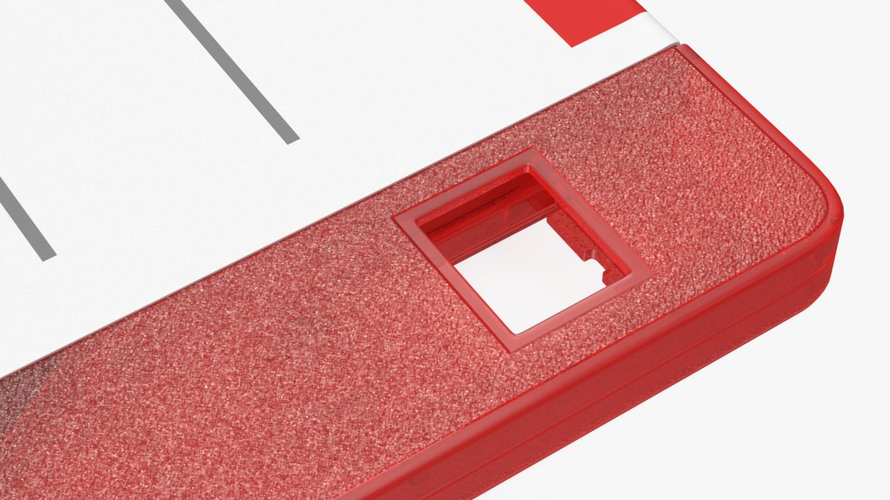 3D Floppy Disk 3 and a Half Inch Red model