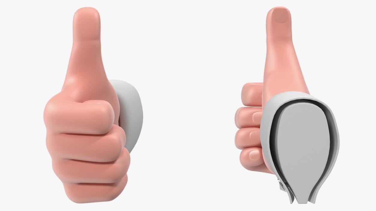 Cartoon Man Hand Thumbs-Up Gesture 3D model