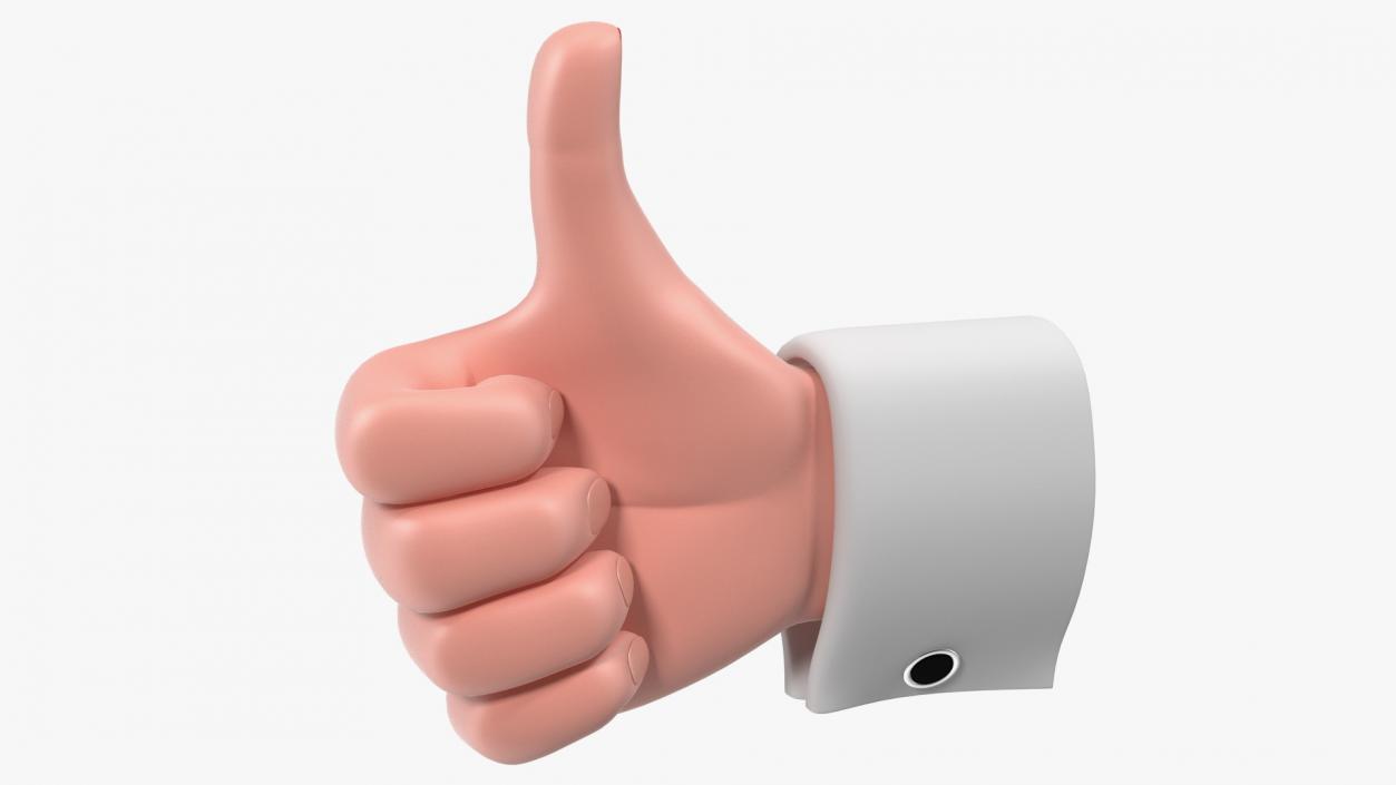 Cartoon Man Hand Thumbs-Up Gesture 3D model