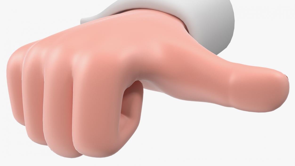 Cartoon Man Hand Thumbs-Up Gesture 3D model