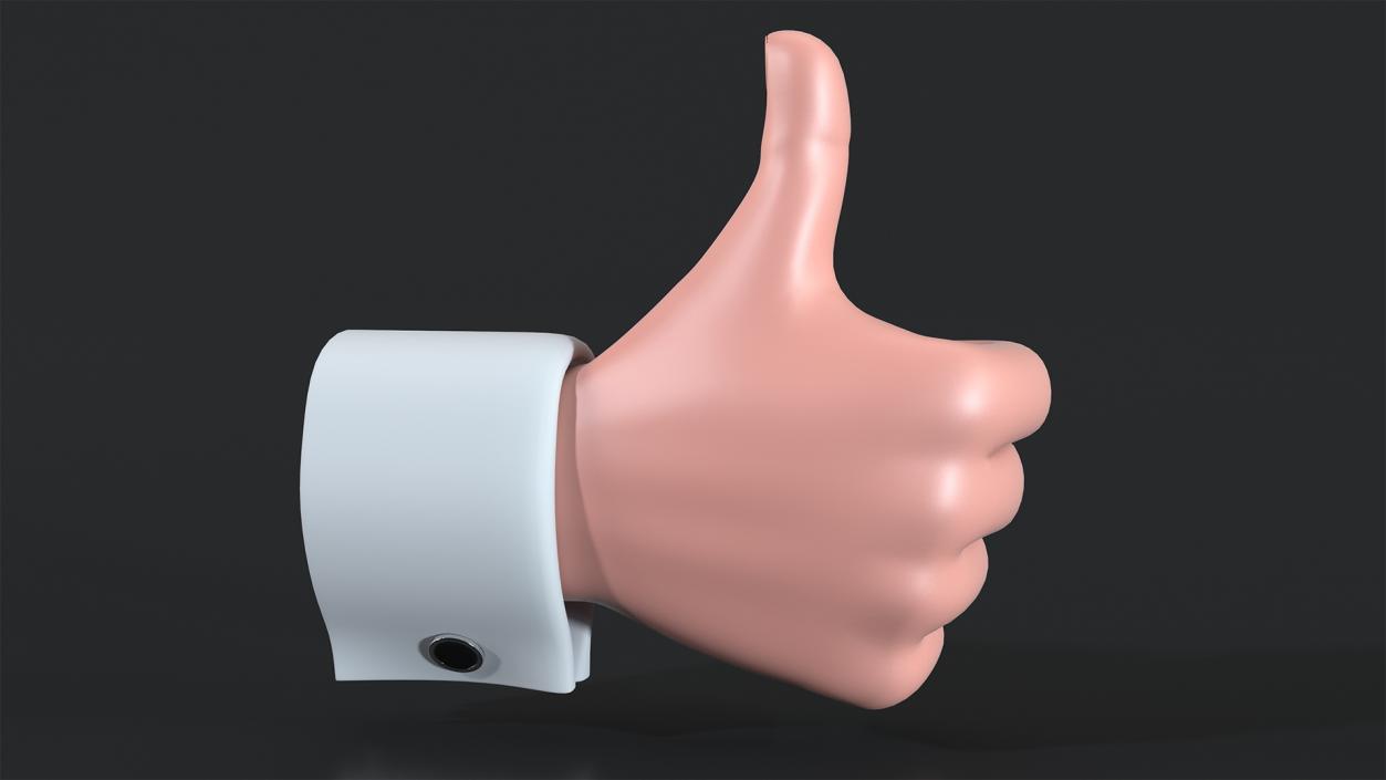 Cartoon Man Hand Thumbs-Up Gesture 3D model