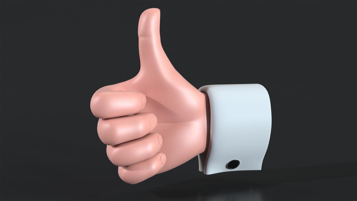 Cartoon Man Hand Thumbs-Up Gesture 3D model