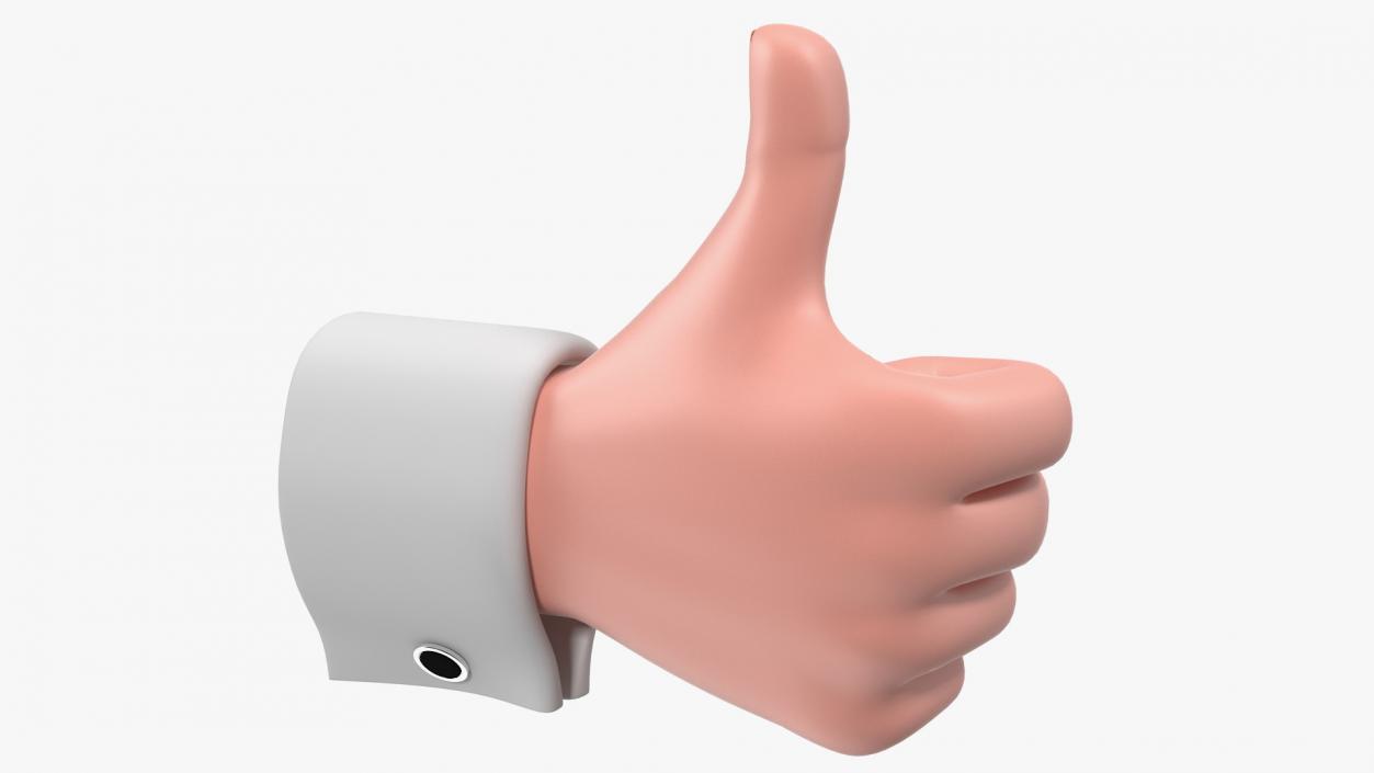 Cartoon Man Hand Thumbs-Up Gesture 3D model