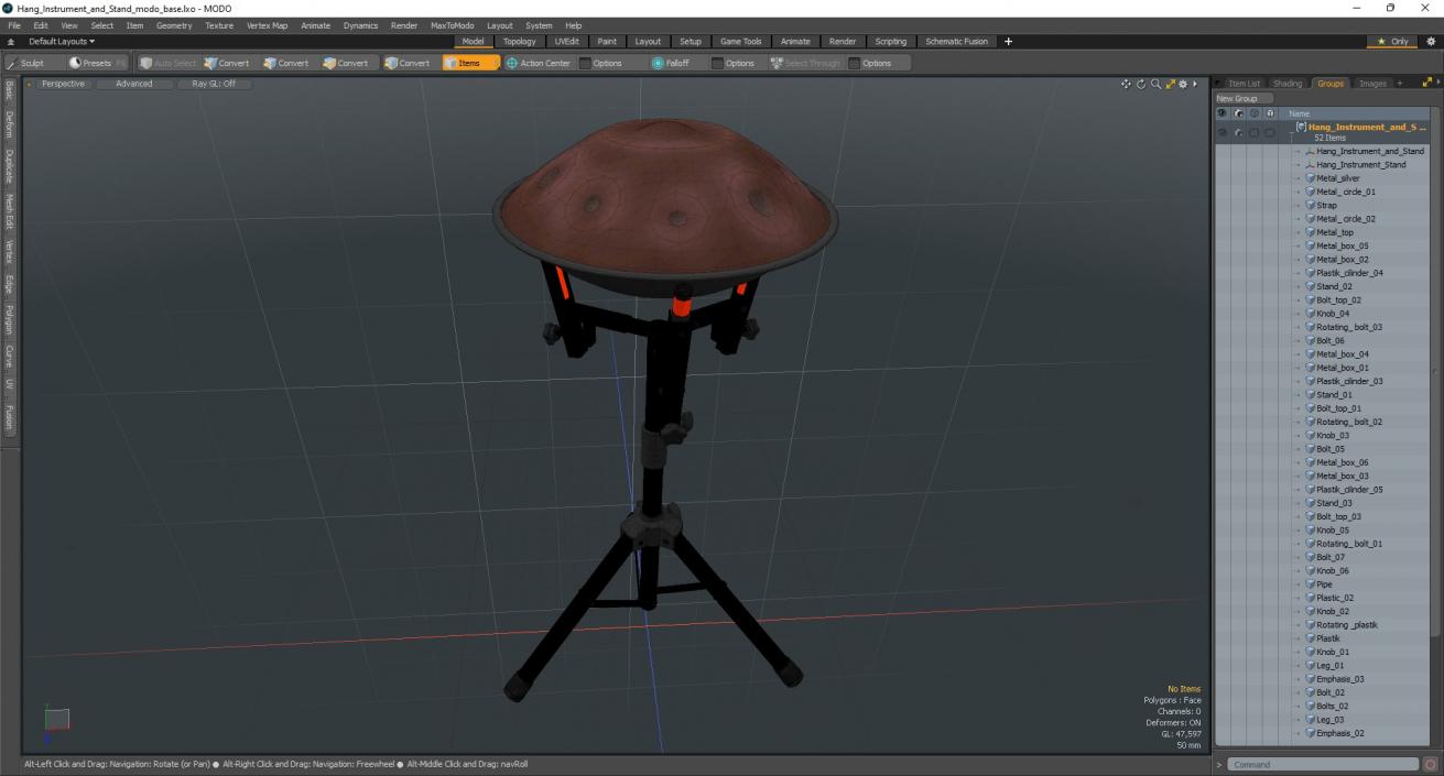 3D model Hang Instrument and Stand