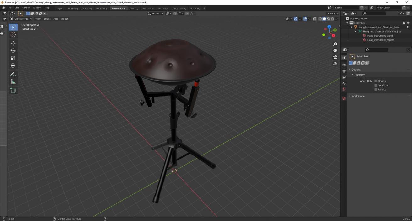 3D model Hang Instrument and Stand