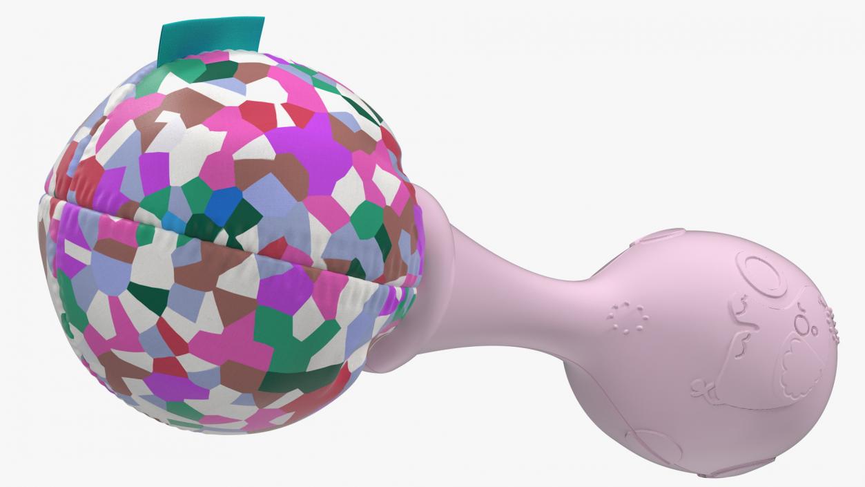 Baby Rattle Pink Generic 3D model