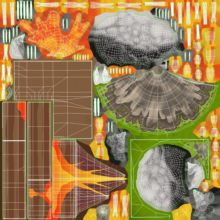 3D Cross Section of Volcano 2