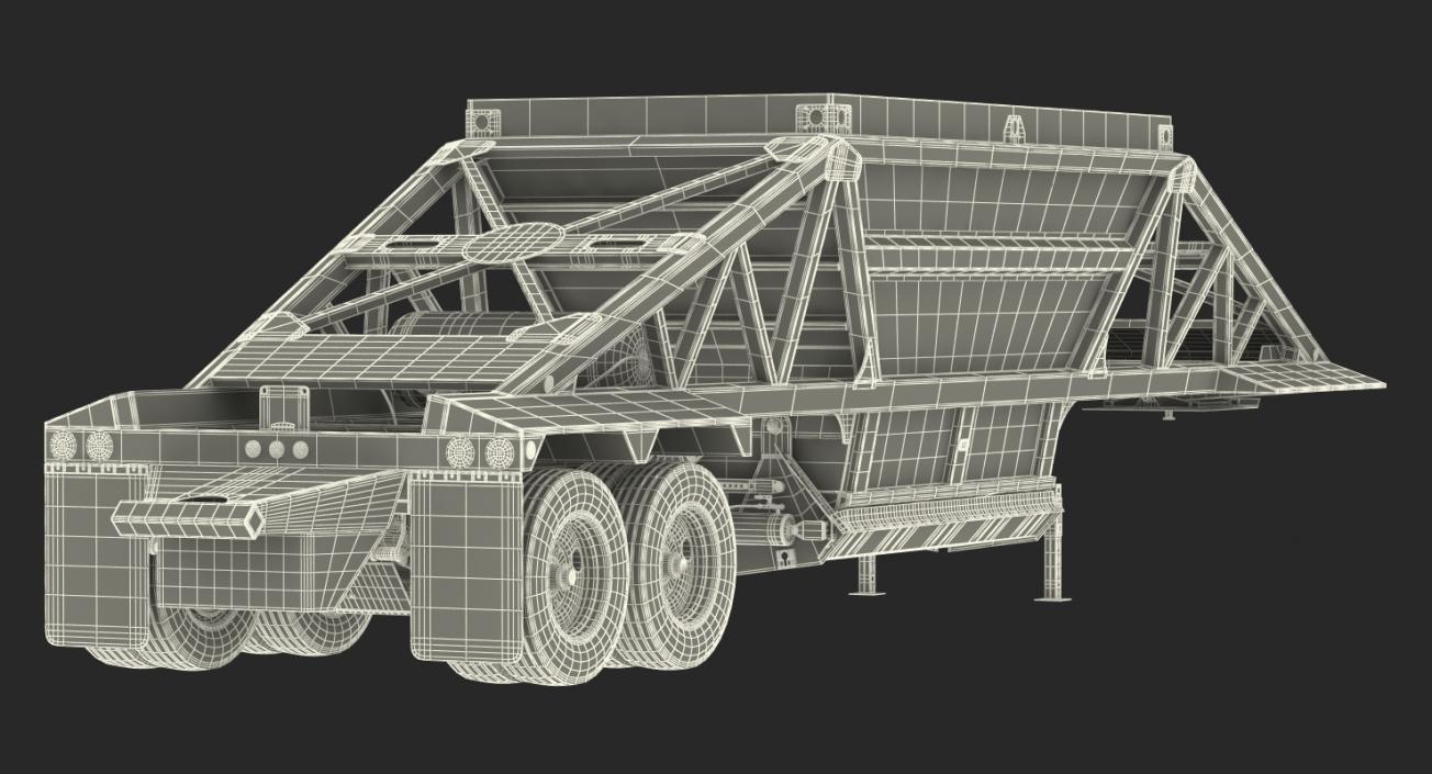 Bottom Dump Trailer 3D model