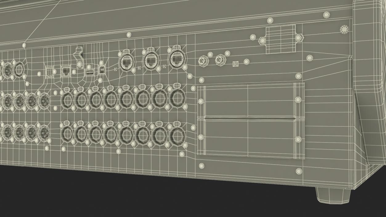 3D Live Mixing Console Grey Lights On 2