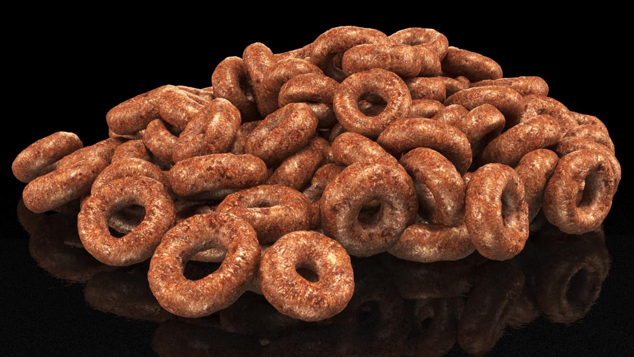 3D Chocolate Cereals Rings model