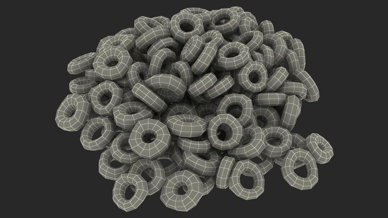 3D Chocolate Cereals Rings model