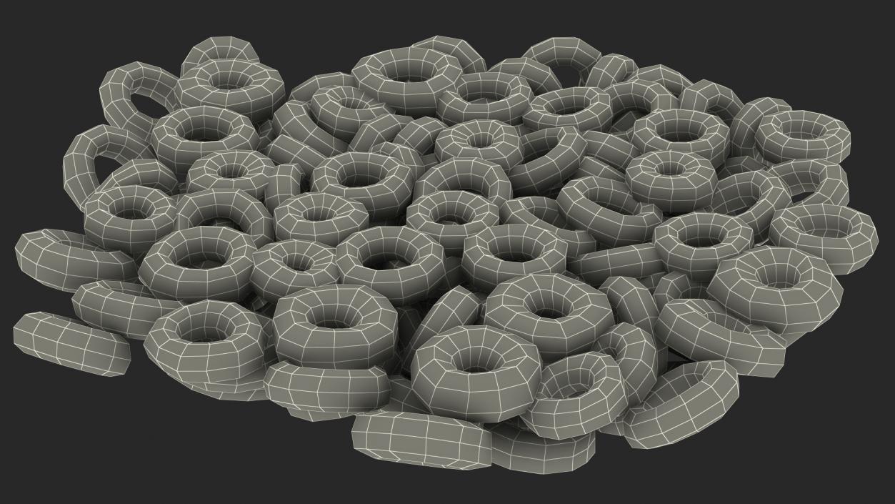 3D Chocolate Cereals Rings model