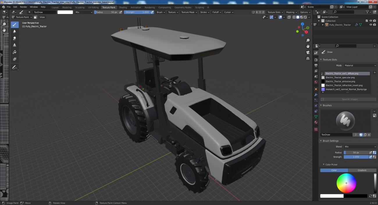 Fully Electric Tractor 3D