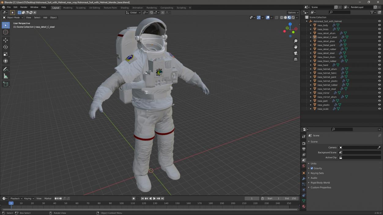 3D Astronaut Suit with Helmet