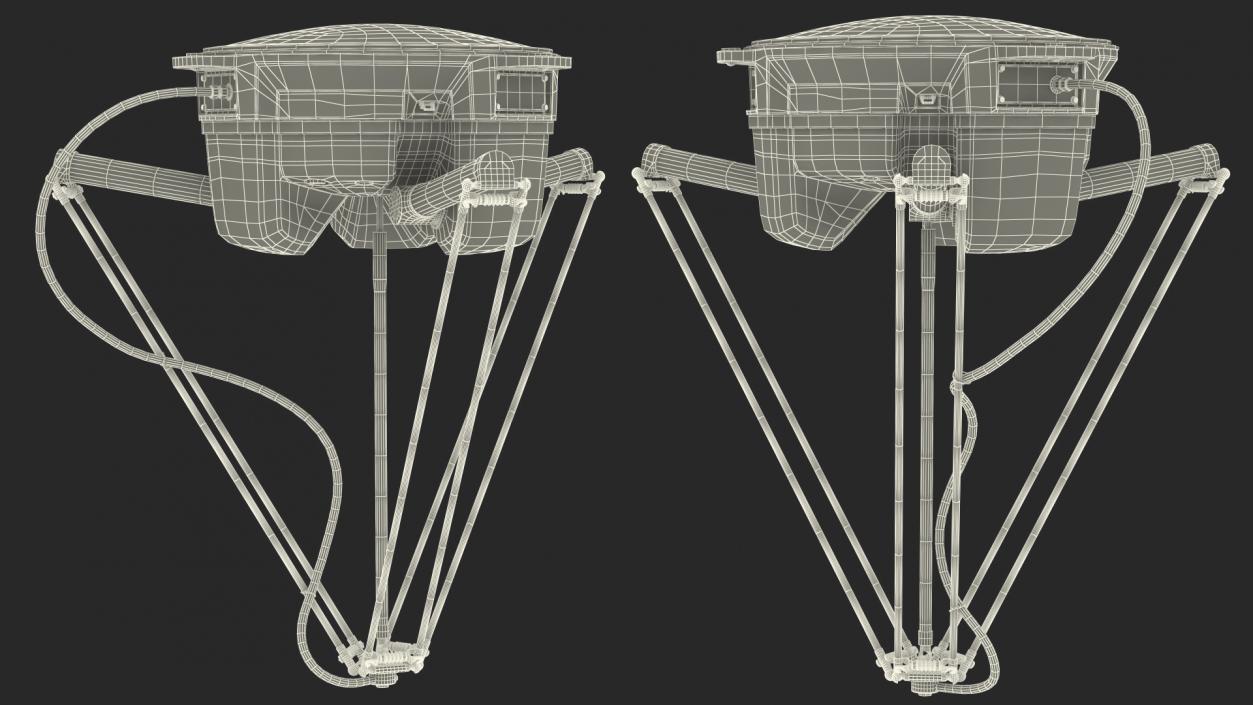 Parallel Robot ABB IRB 360 Flexpicker Rigged 3D model