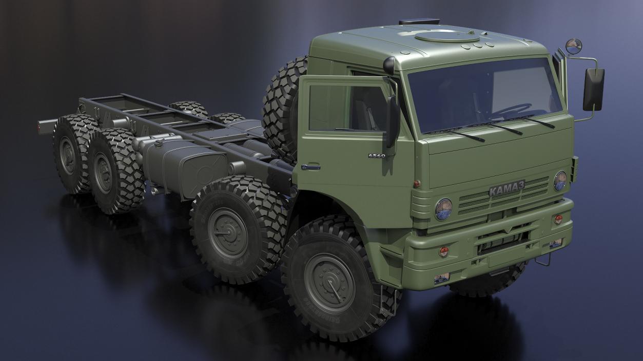 Heavy Offroad Chassis Kamaz 6560 Rigged 3D model