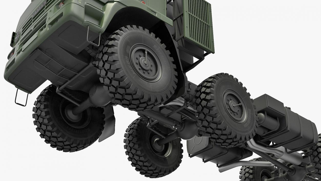 Heavy Offroad Chassis Kamaz 6560 Rigged 3D model