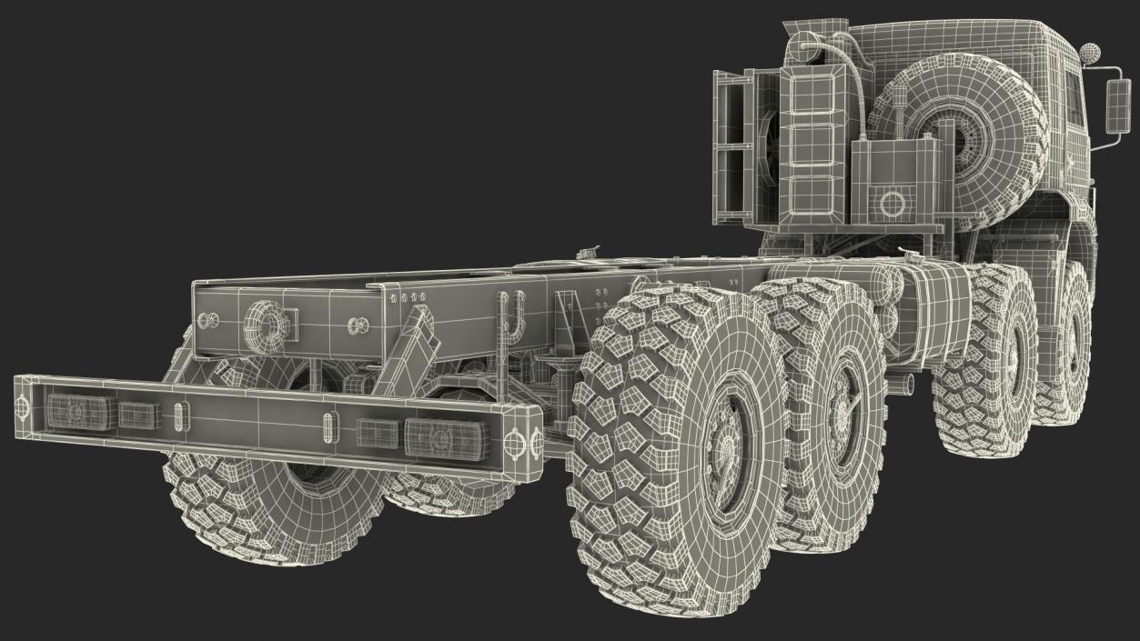 Heavy Offroad Chassis Kamaz 6560 Rigged 3D model