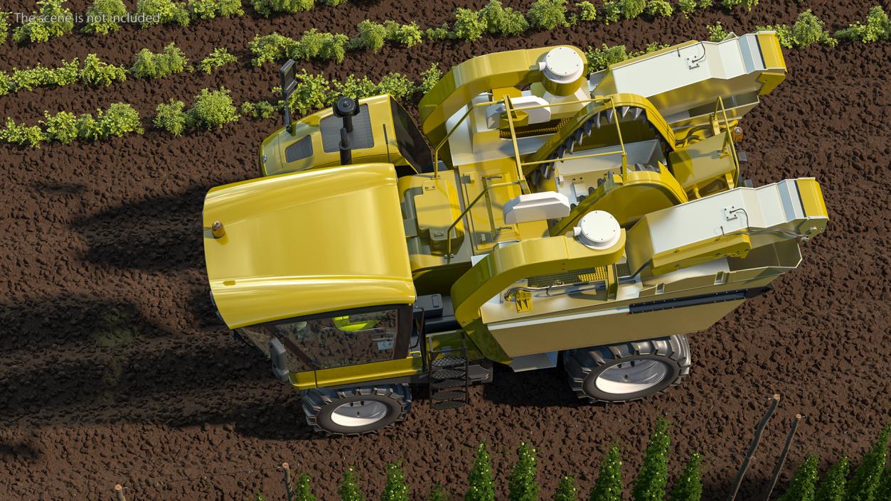 3D Grape Harvester Machine model