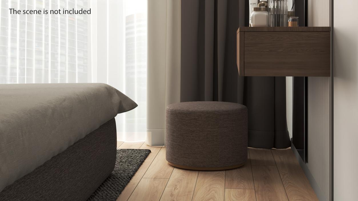 3D Upholstered Ottoman Footstool 2