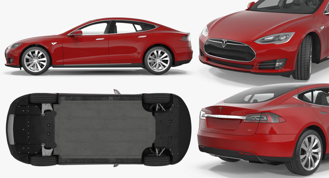 Tesla Model S 90D 2015 3D