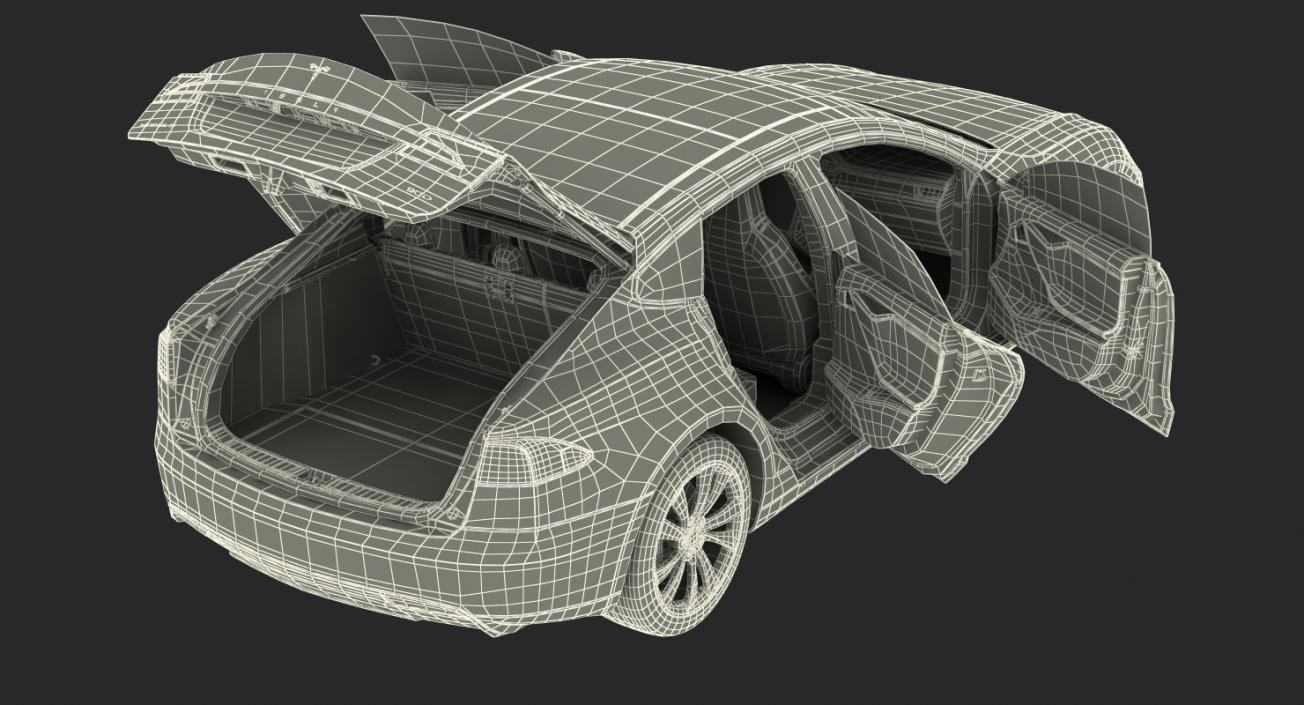 Tesla Model S 90D 2015 3D