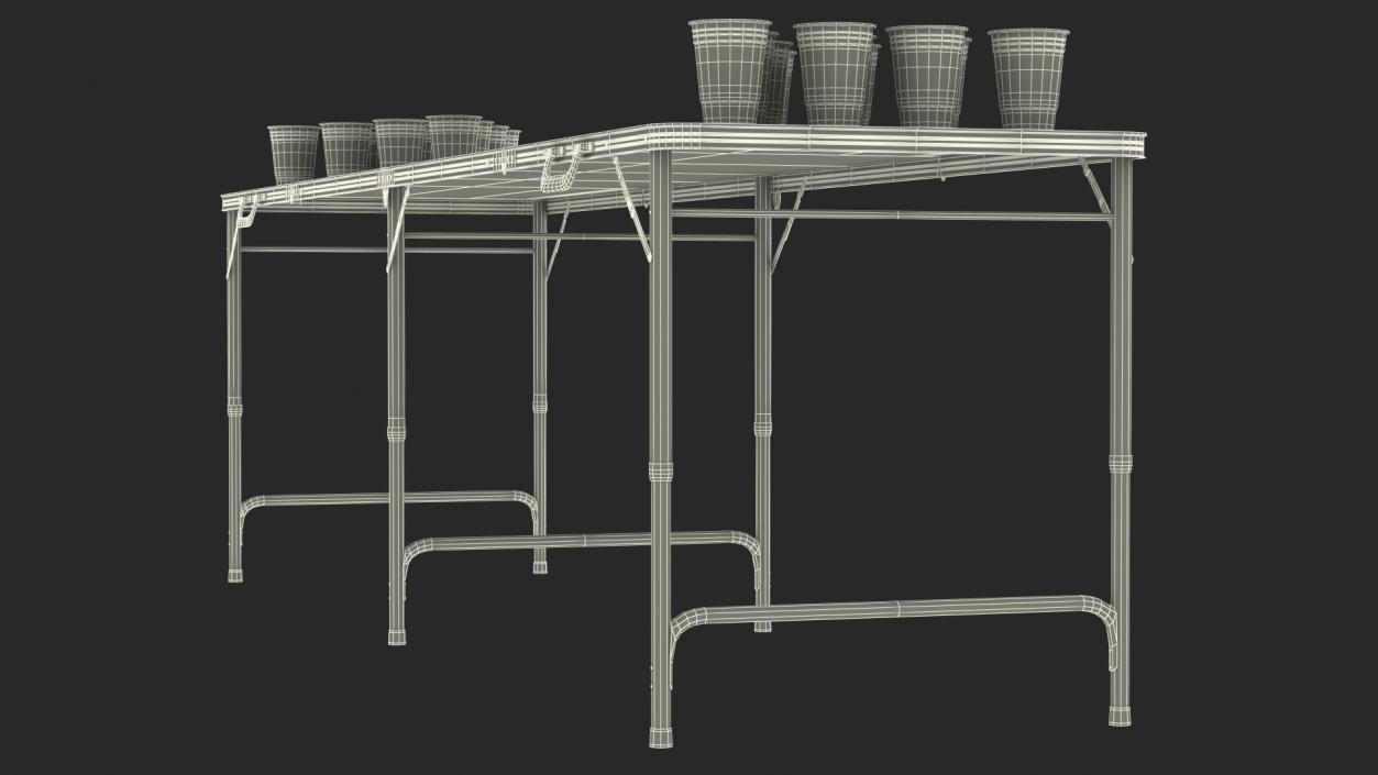 3D model Beer Pong Table USA Style