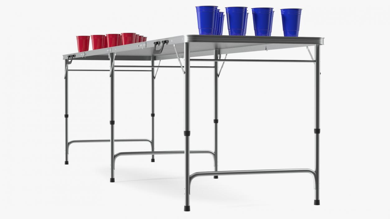 3D model Beer Pong Table USA Style