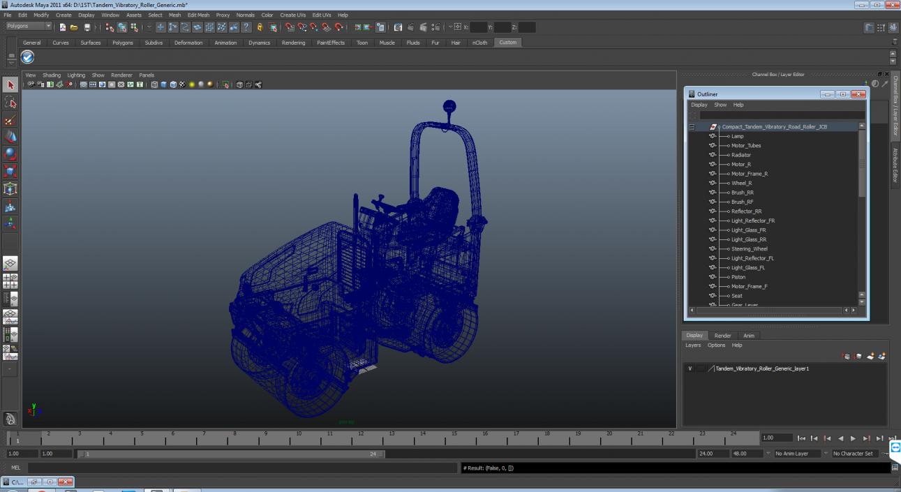 3D model Compact Tandem Vibratory Road Roller JCB