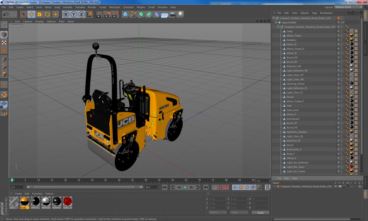 3D model Compact Tandem Vibratory Road Roller JCB