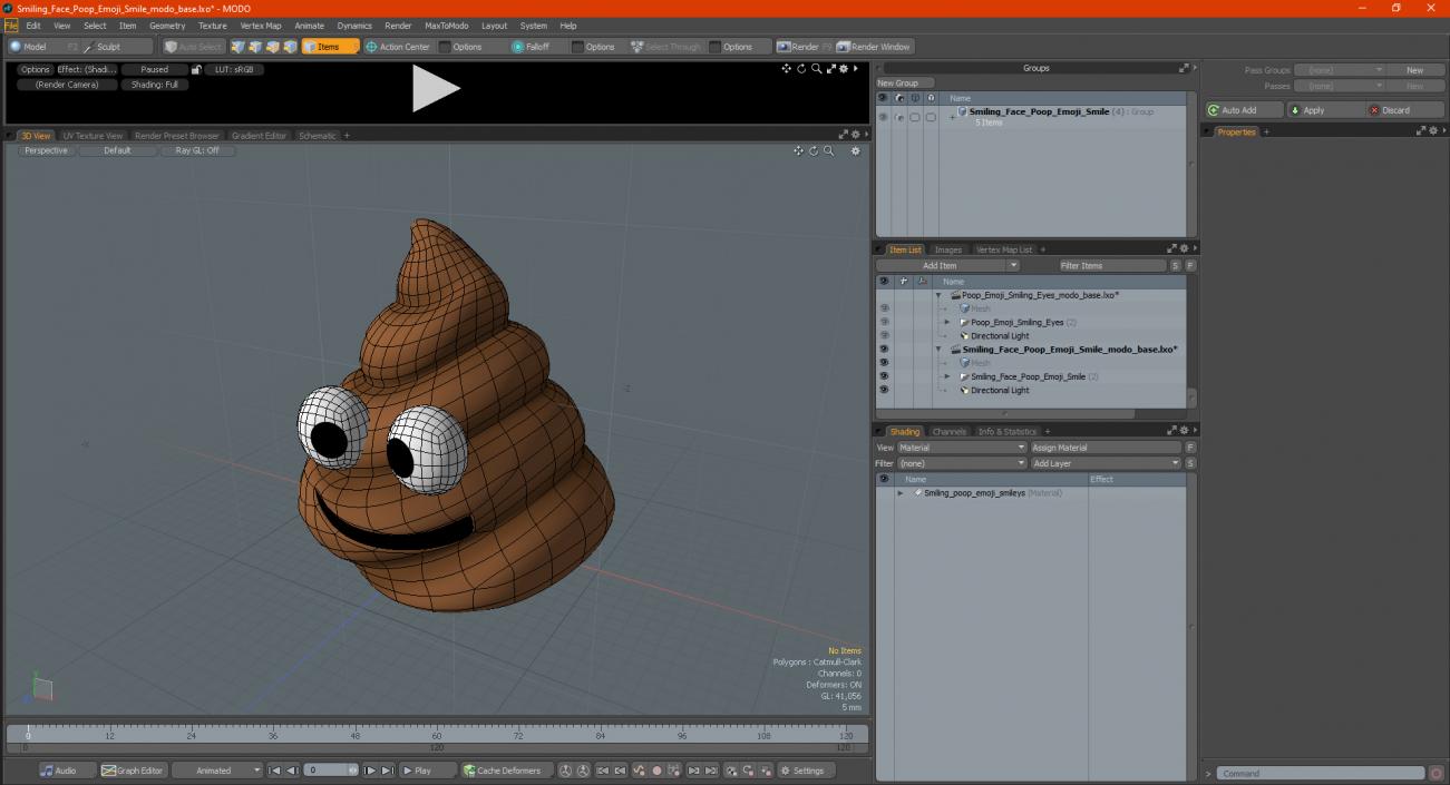 Smiling Face Poop Emoji Smile 3D model