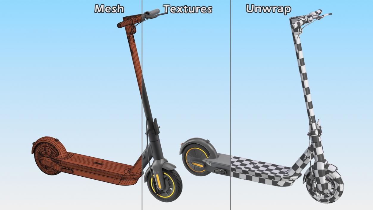 3D model Ninebot KickScooter MAX Rigged