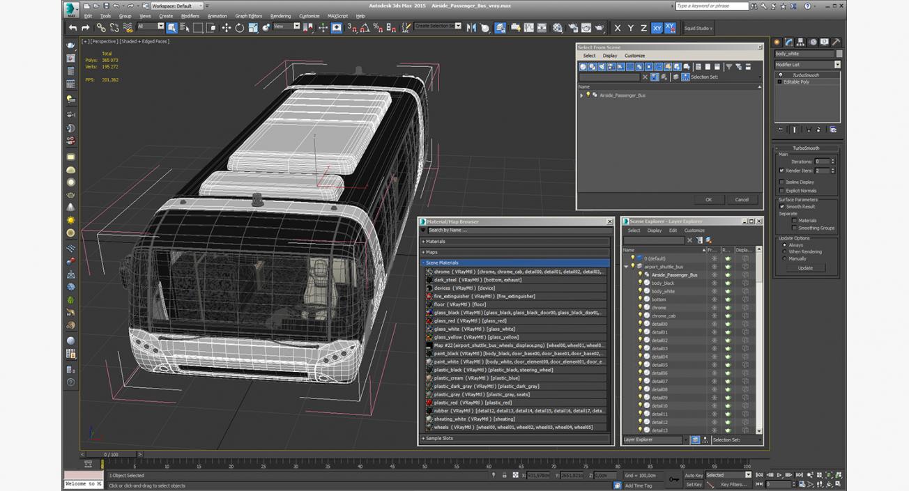 3D Airside Passenger Bus