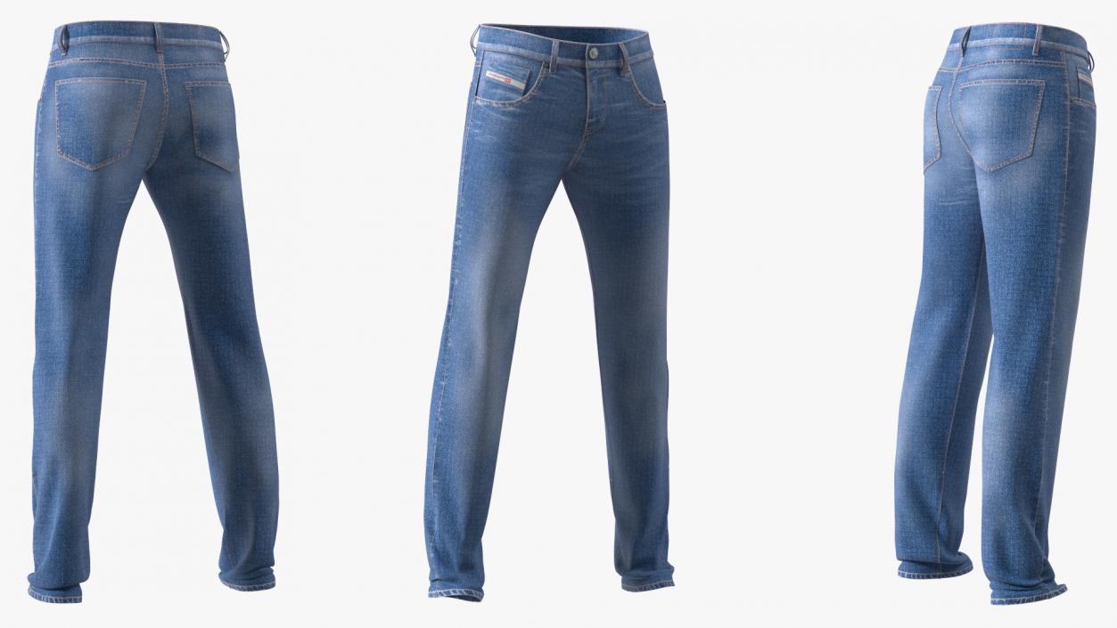 Mens Diesel Jeans Blue 3D