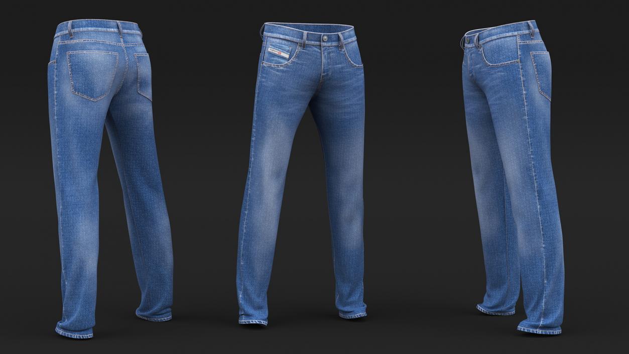 Mens Diesel Jeans Blue 3D