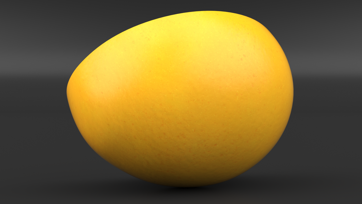 3D model Half of Mango Fuit Yellow