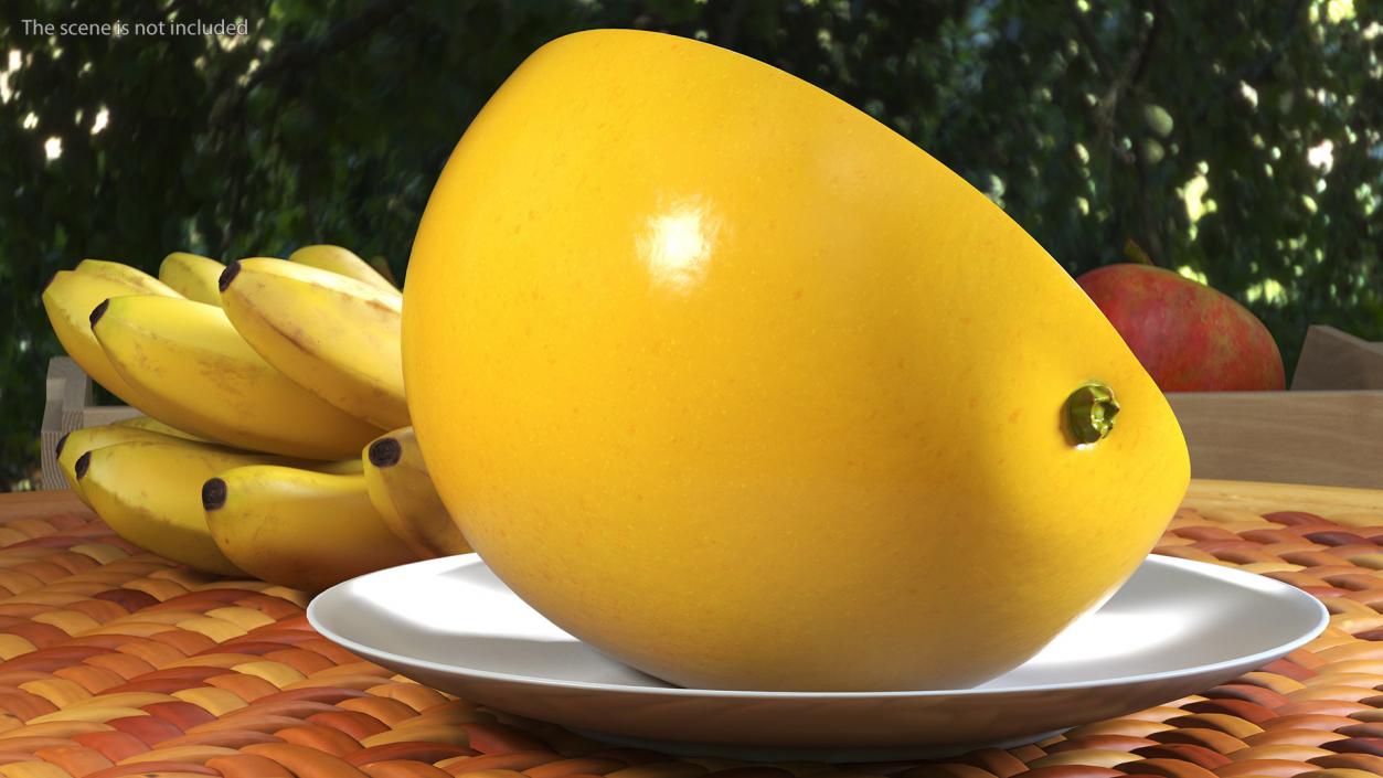 3D model Half of Mango Fuit Yellow