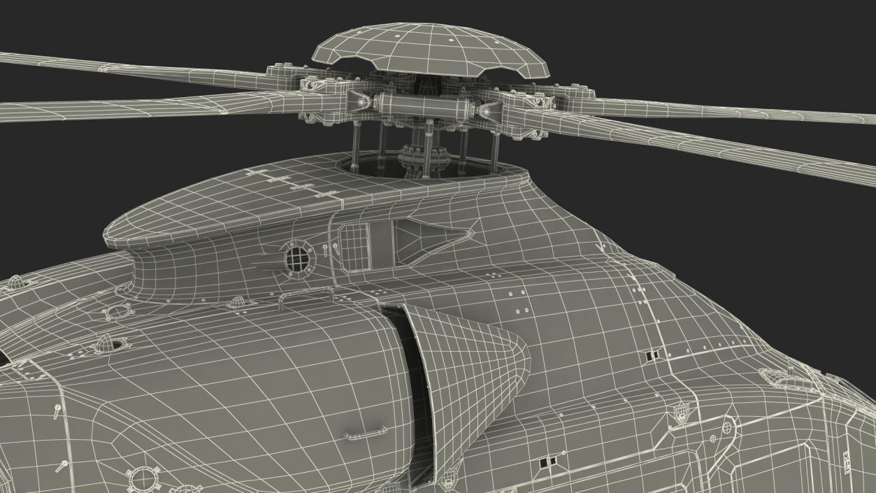 3D model Civil Helicopter Airbus H160 Rigged