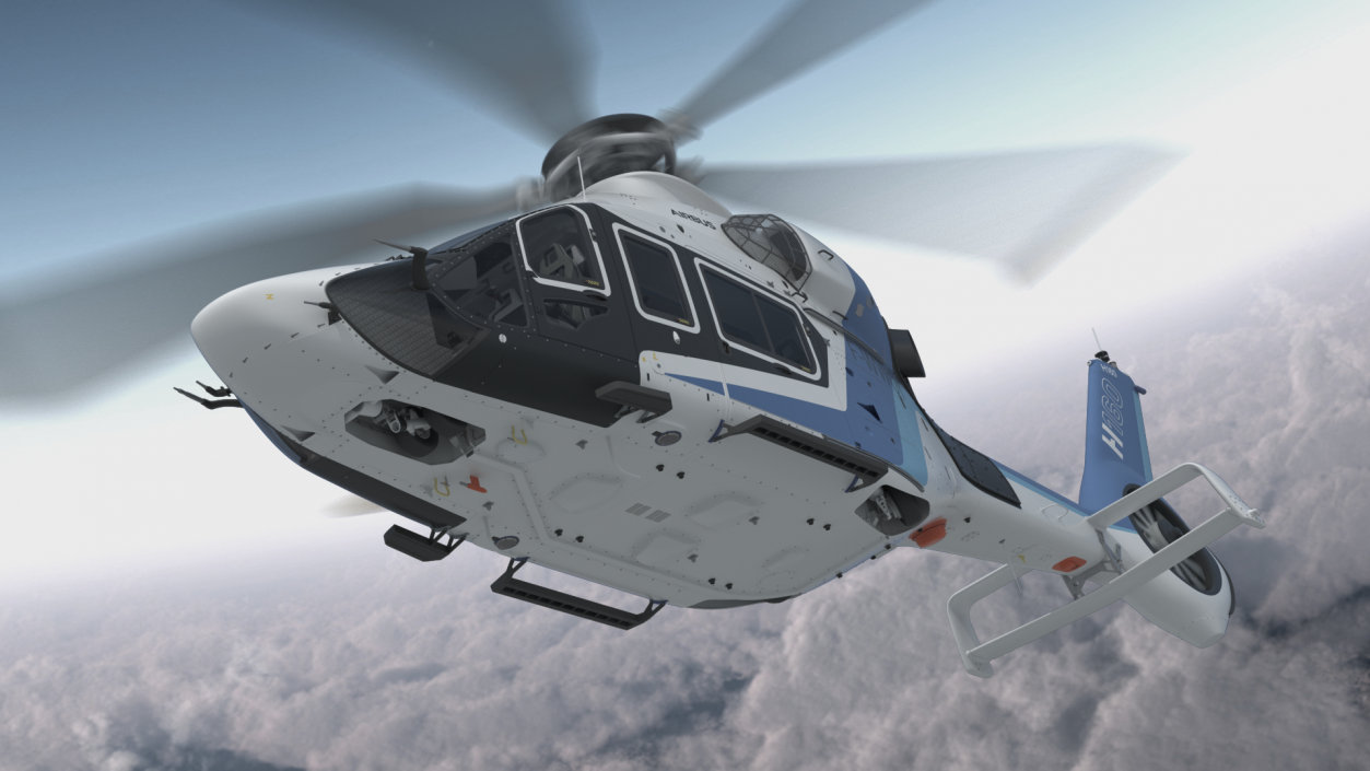 3D model Civil Helicopter Airbus H160 Rigged