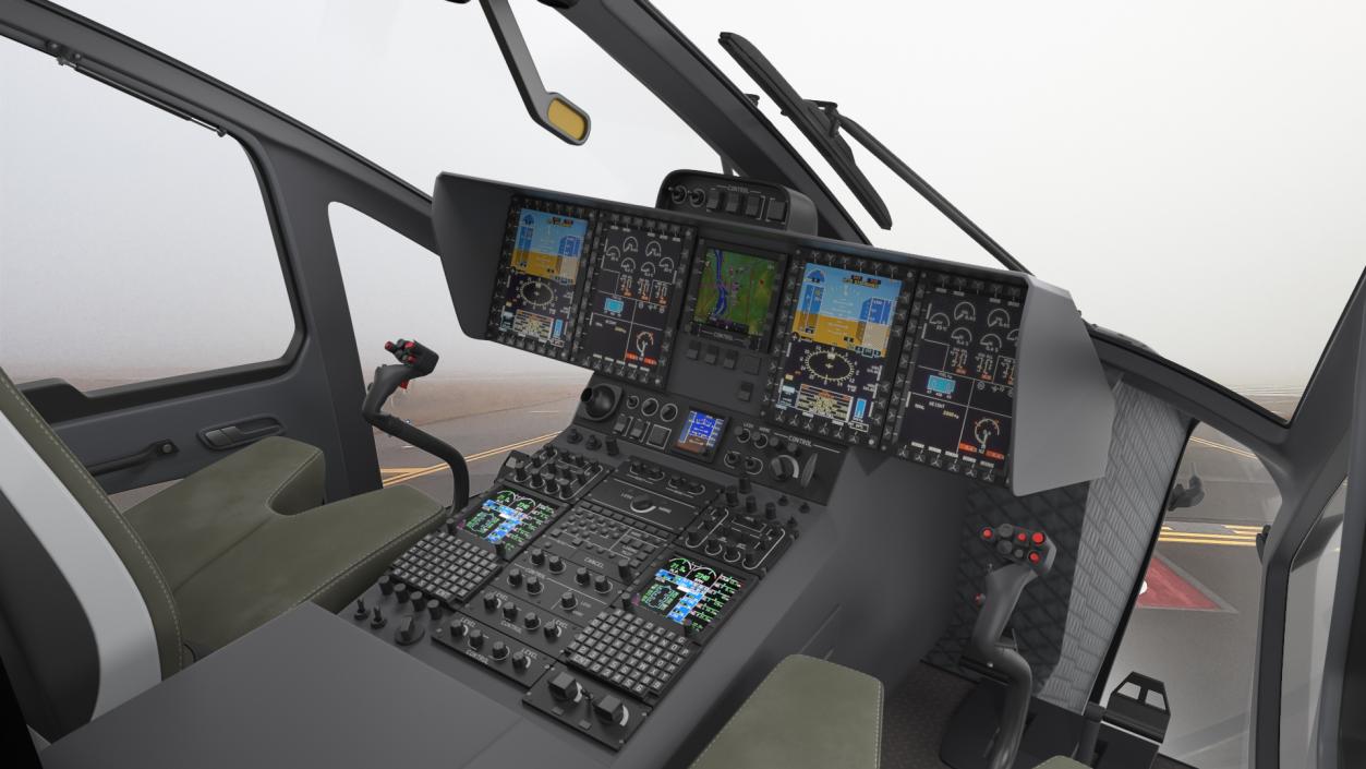 3D model Civil Helicopter Airbus H160 Rigged