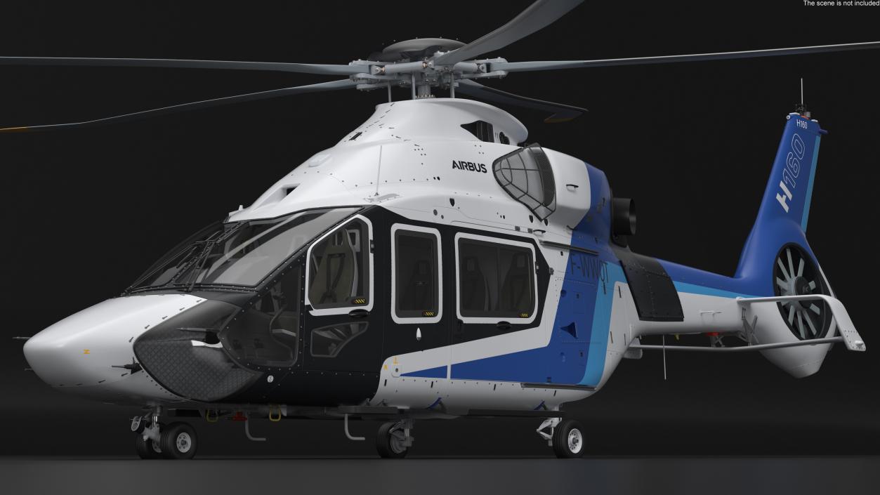 3D model Civil Helicopter Airbus H160 Rigged