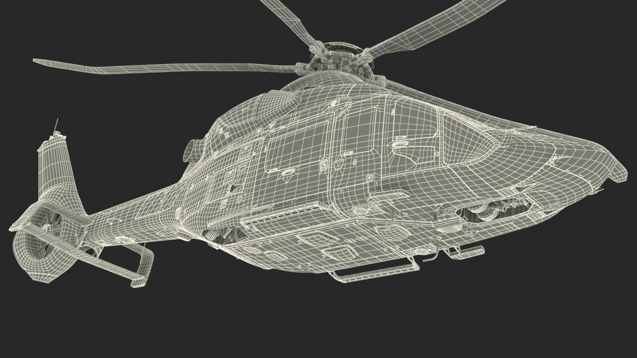 3D model Civil Helicopter Airbus H160 Rigged