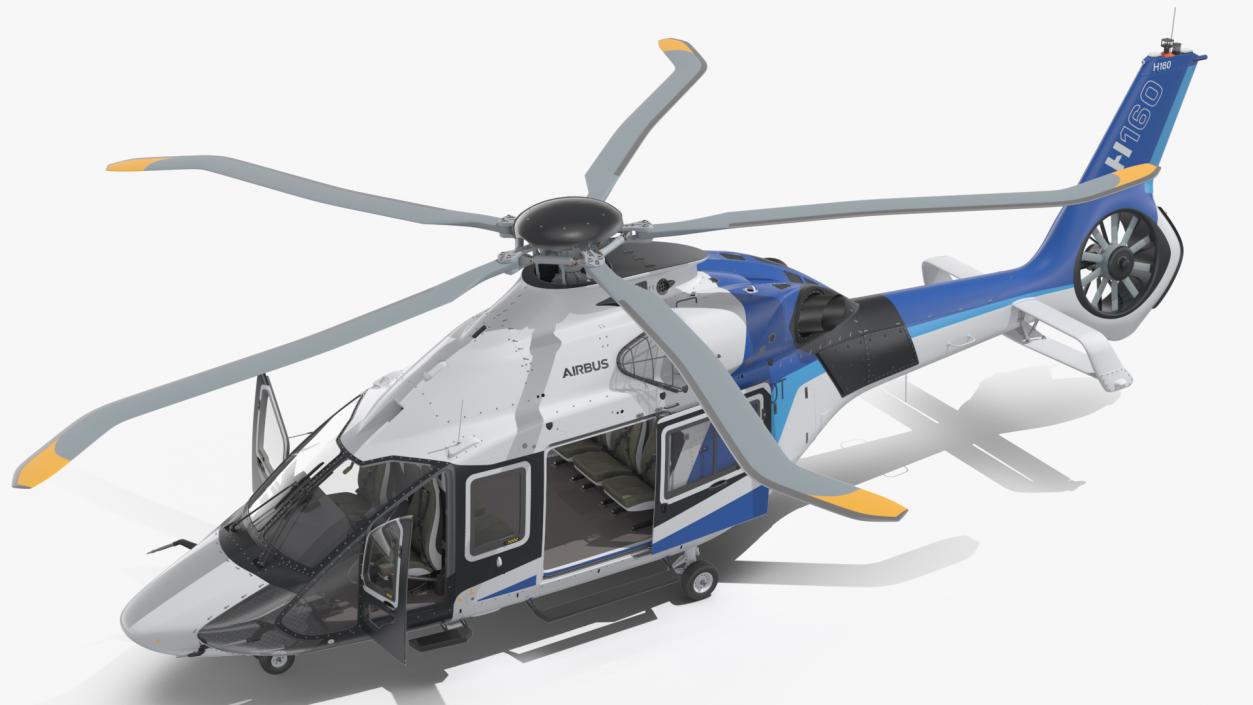 3D model Civil Helicopter Airbus H160 Rigged