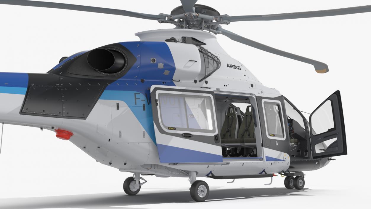 3D model Civil Helicopter Airbus H160 Rigged