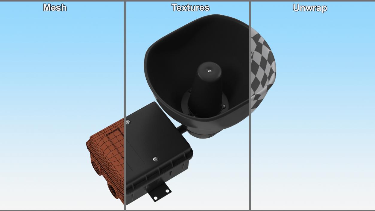 3D model Emergency Speaker System Black