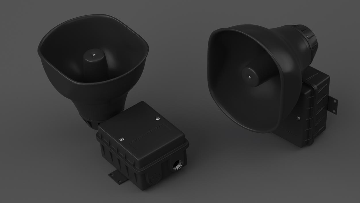 3D model Emergency Speaker System Black