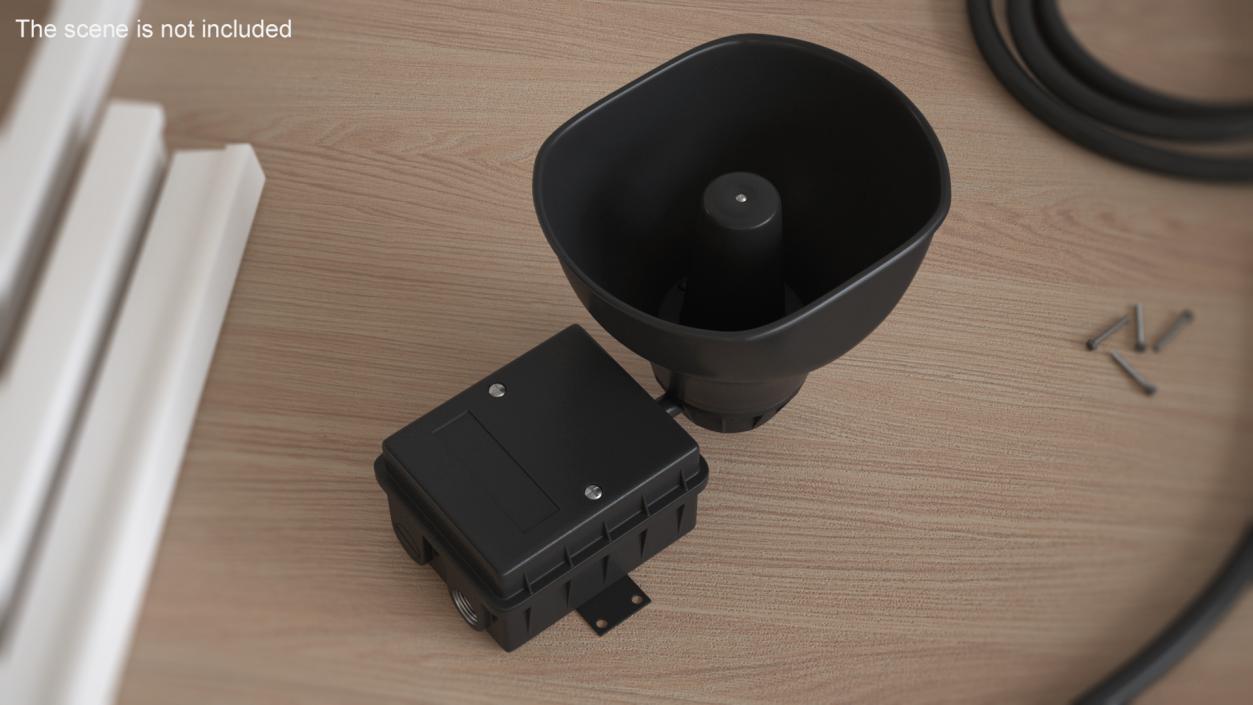 3D model Emergency Speaker System Black