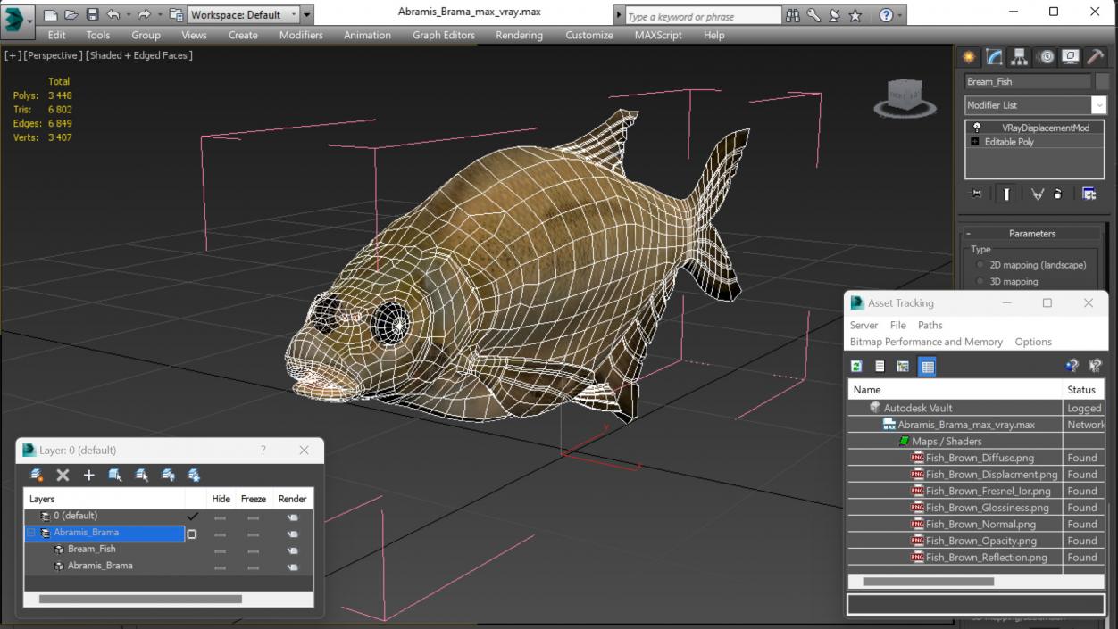 3D Abramis Brama model