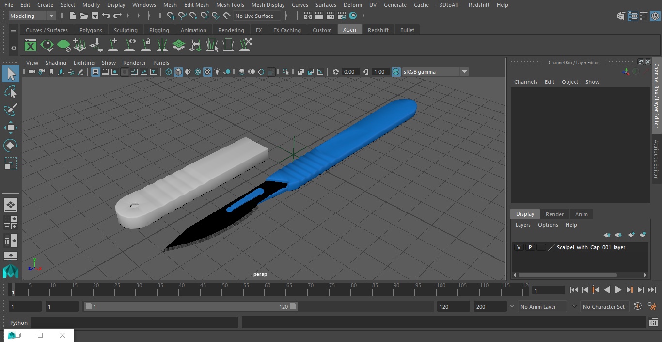 3D Scalpel with Cap